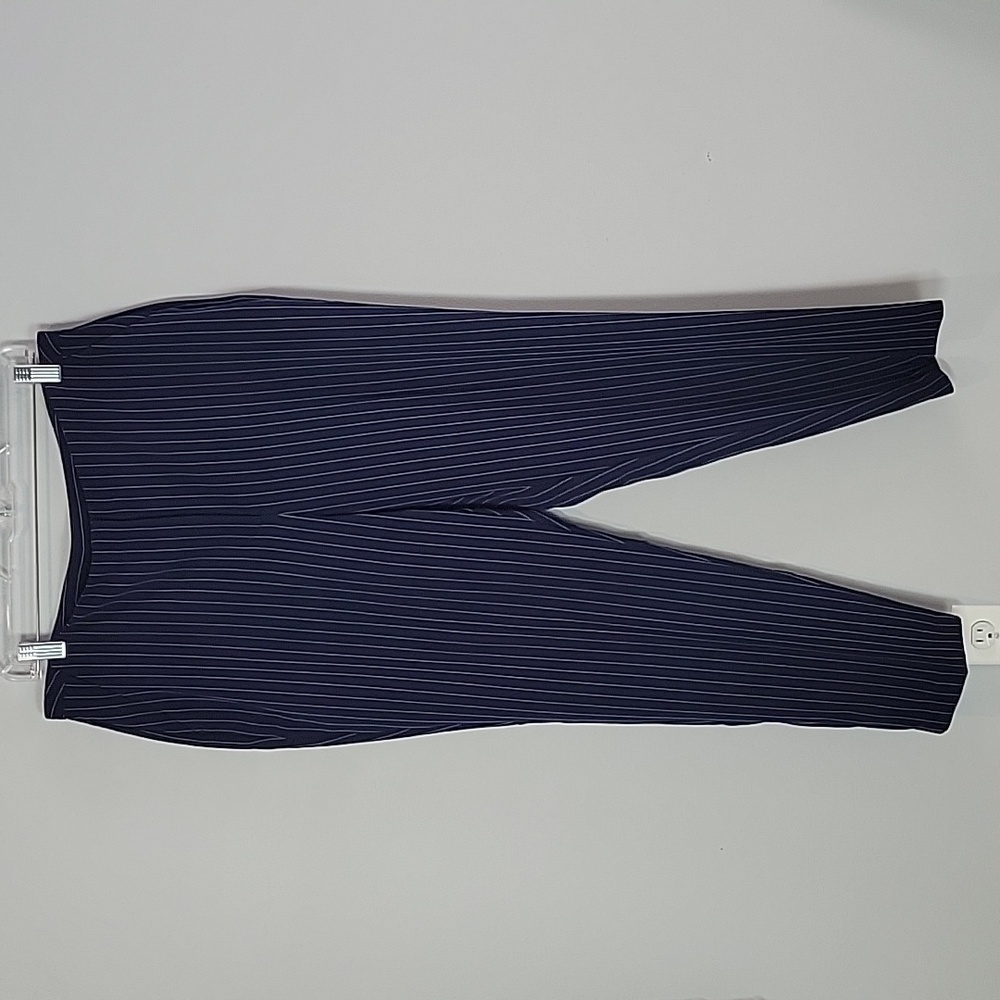Chico's blue & white pinstripe ankle pants